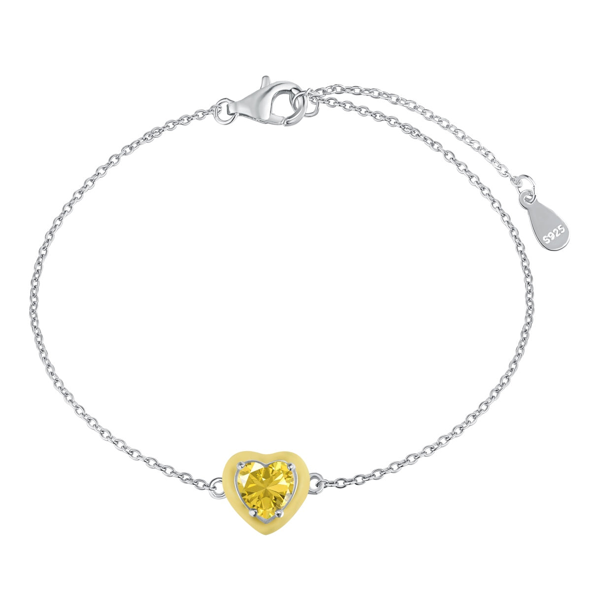 [Clover Jewelry]Sparkling Romantic Heart Shape Lover Bracelet