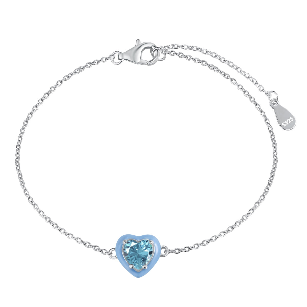 [Clover Jewelry]Sparkling Romantic Heart Shape Lover Bracelet