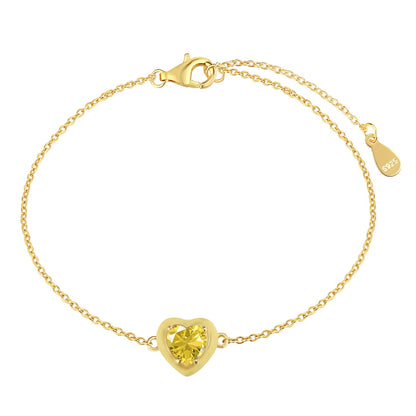 [Clover Jewelry]Sparkling Romantic Heart Shape Lover Bracelet