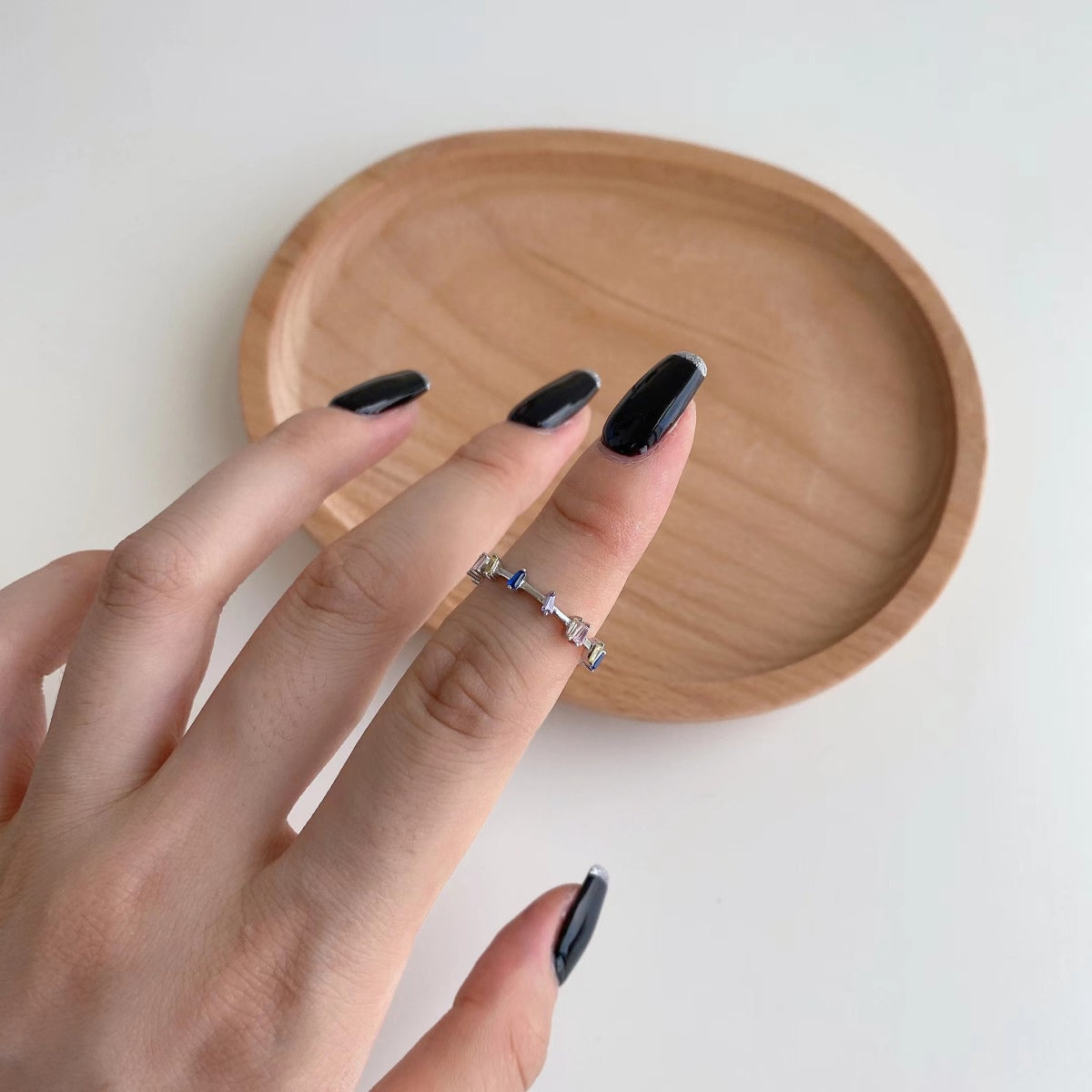 [Clover Jewelry]Unique Trapezoid Cut Daily Ring