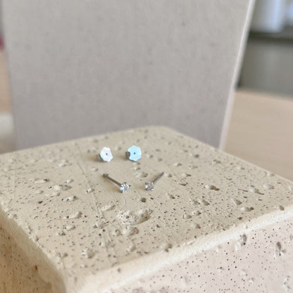 [Clover Jewelry]Delicate Solitaire Earrings