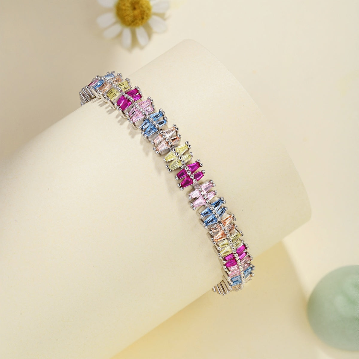 [Clover Jewelry]Sparkling Exquisite Multi Cut Party Bracelet