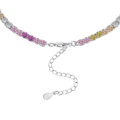 [Clover Jewelry]Delicate Colorful Tennis Necklace