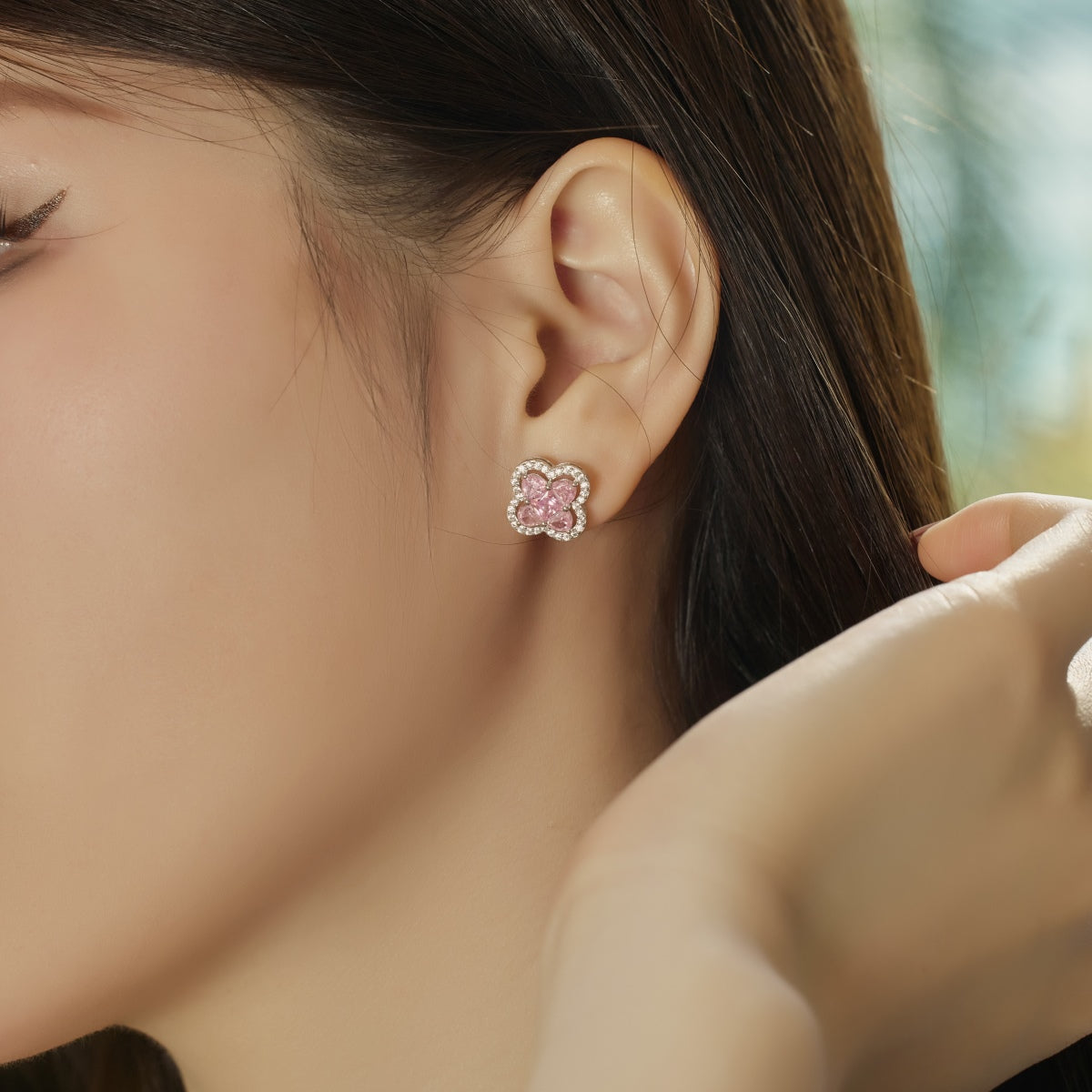 [Clover Jewelry]Lucky Four-Leaf Clover Exquisite Earrings