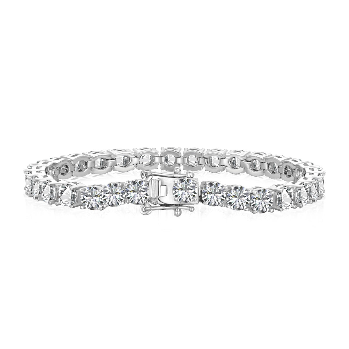 [Clover Jewelry]Ornate Sparkling Round Cut Wedding Bracelet