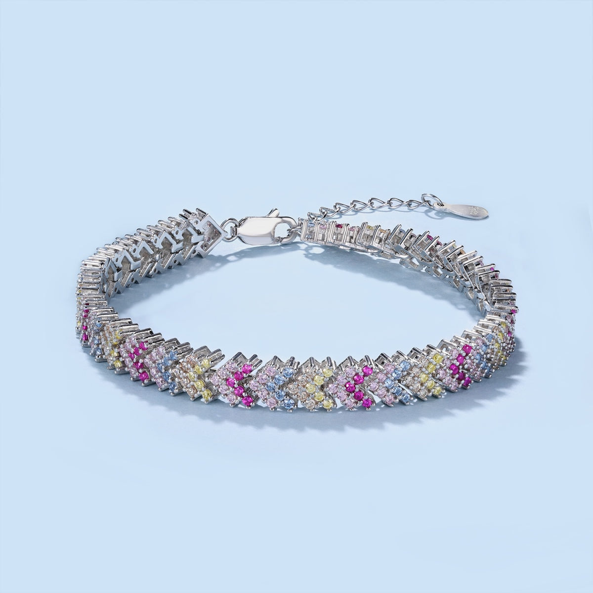 [Clover Jewelry]Ornate Sparkling Round Cut Party Bracelet