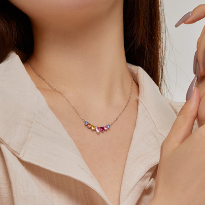 [Clover Jewelry]Dainty Colorful Heart Necklace