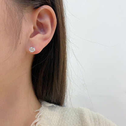 [Clover Jewelry]Dainty Round Shape Earrings