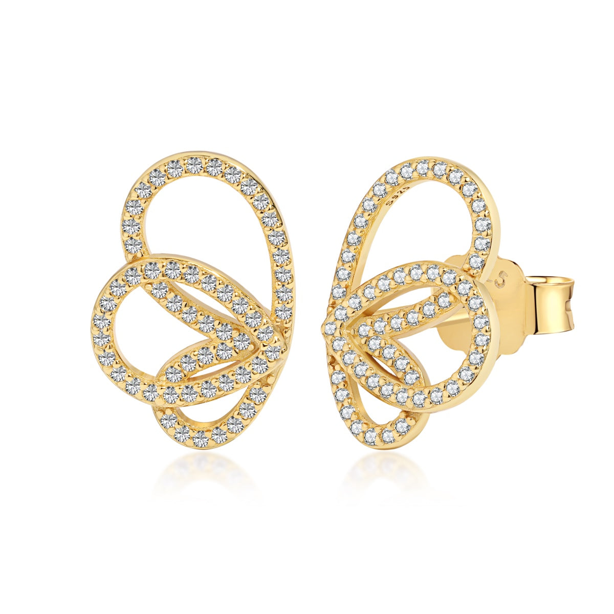 [Clover Jewelry]Exquisite Butterfly Shape Earrings