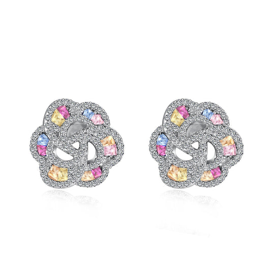 [Clover Jewelry]Exquisite Flower Shape Daily Earrings