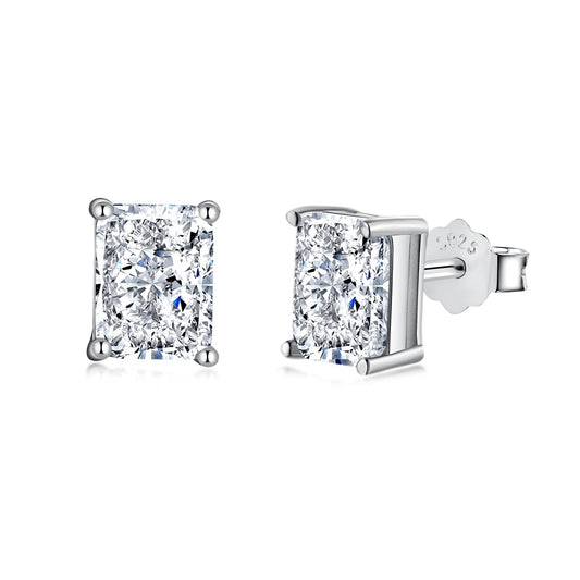 [Clover Jewelry]Radiant Luxurious Princess Cut Daily Earrings