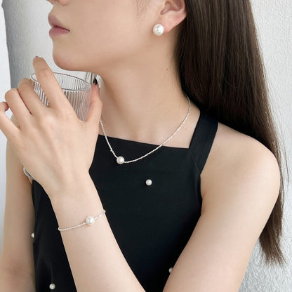 [Clover Jewelry]Delicate Pearl Earrings