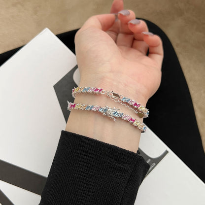 [Clover Jewelry]Ornate Sparkling Multi Cut Party Bracelet