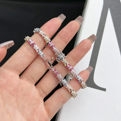 [Clover Jewelry]Radiant Colorful Emerald Cut Party Bracelet