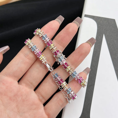 [Clover Jewelry]Sparkling Exquisite Multi Cut Party Bracelet