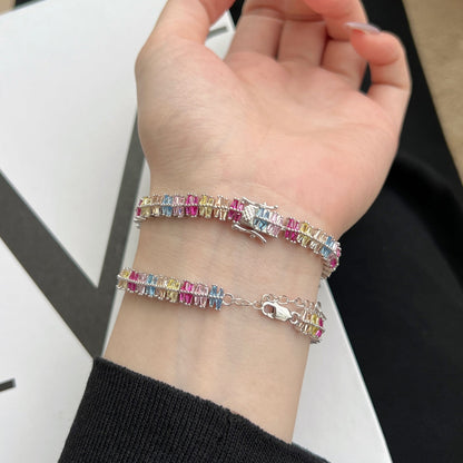 [Clover Jewelry]Sparkling Exquisite Multi Cut Party Bracelet