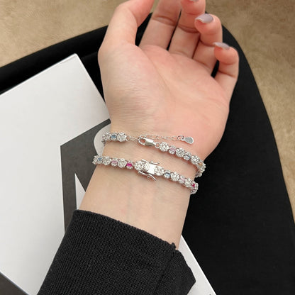 [Clover Jewelry]Dazzling Radiant Multi Cut Daily Bracelet