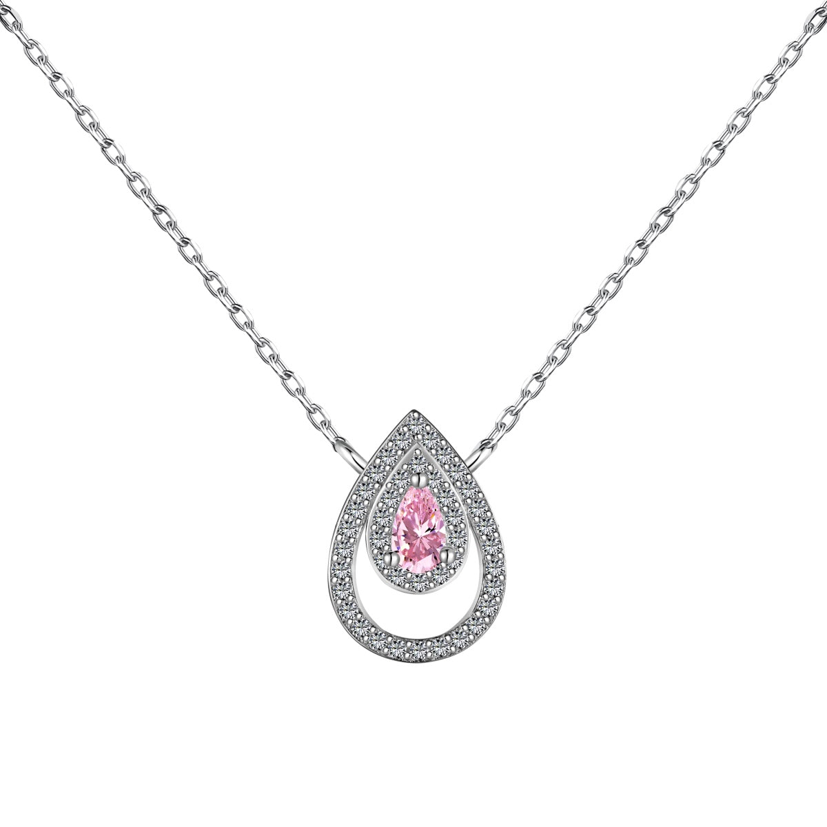 [Clover Jewelry]Sparkling Pear Cut Necklace