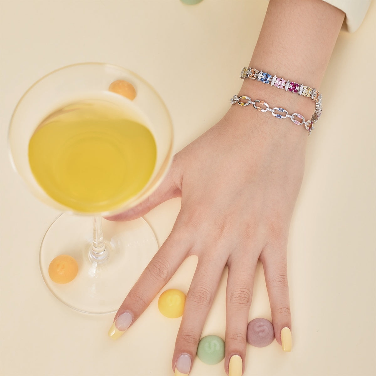 [Clover Jewelry]Dazzling Colorful Daily Bracelet