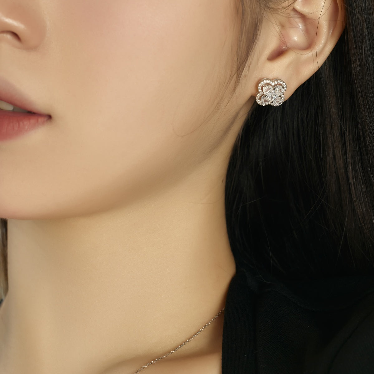 [Clover Jewelry]Lucky Four-Leaf Clover Exquisite Earrings