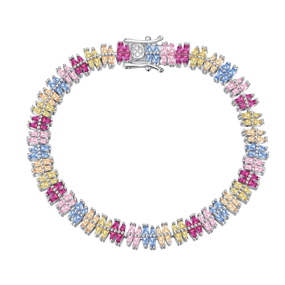 [Clover Jewelry]Sparkling Exquisite Multi Cut Party Bracelet