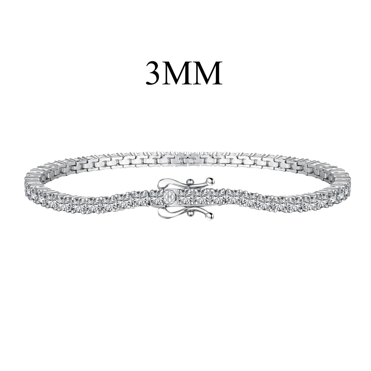 [Clover Jewelry]Dainty Charming Round Cut Tennis Bracelet