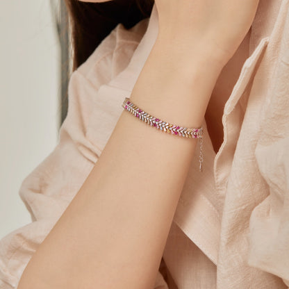 [Clover Jewelry]Dainty Radiant Emerald Cut Daily Bracelet