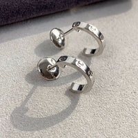 [Clover Jewelry]LOVE EARRINGS 2.65MM SILVER