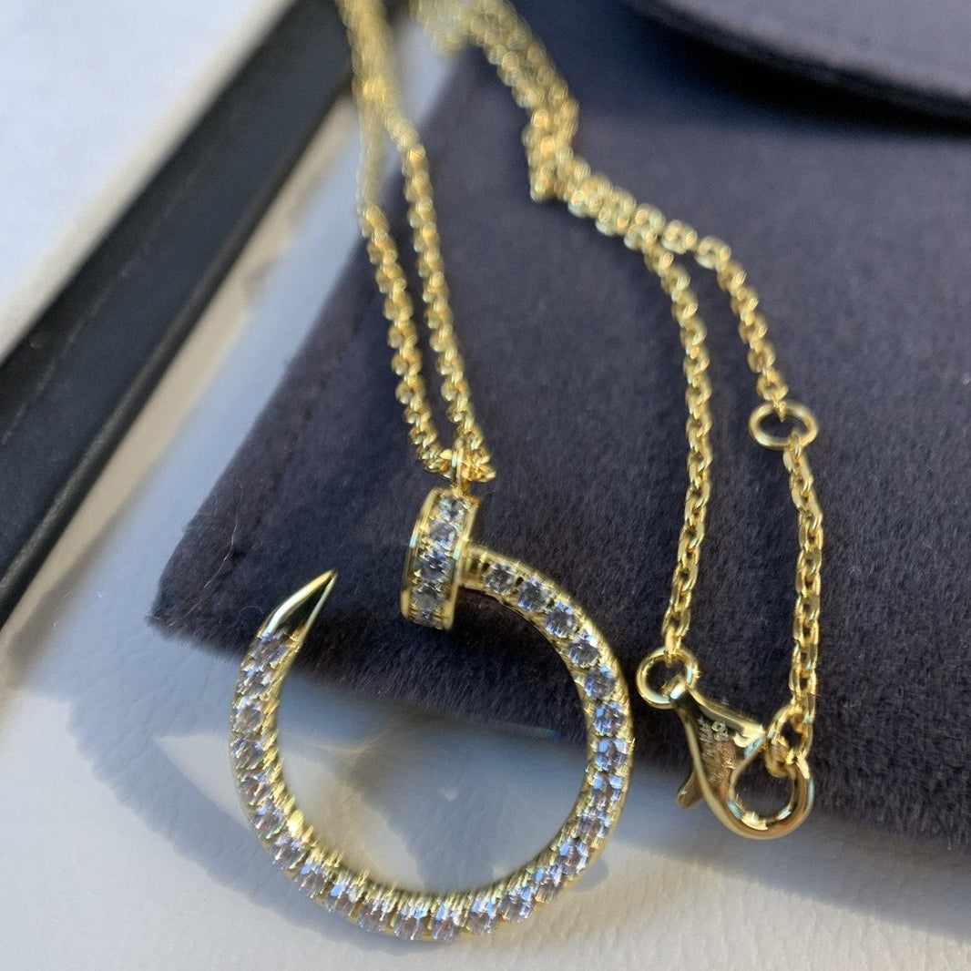 [Clover Jewelry]JUSTE NECKLACE GOLD DIAMONDS