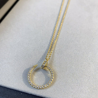 [Clover Jewelry]JUSTE NECKLACE GOLD DIAMONDS