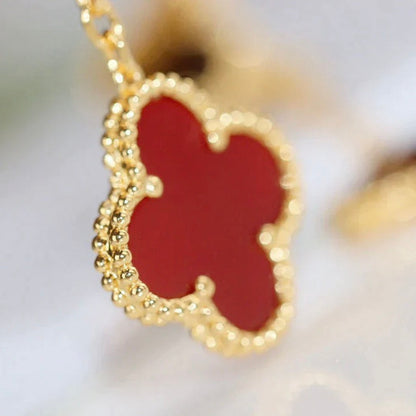 [Clover Jewelry]CLOVER  2 MOTIF  TIGER EYE CARNELIAN EARRINGS