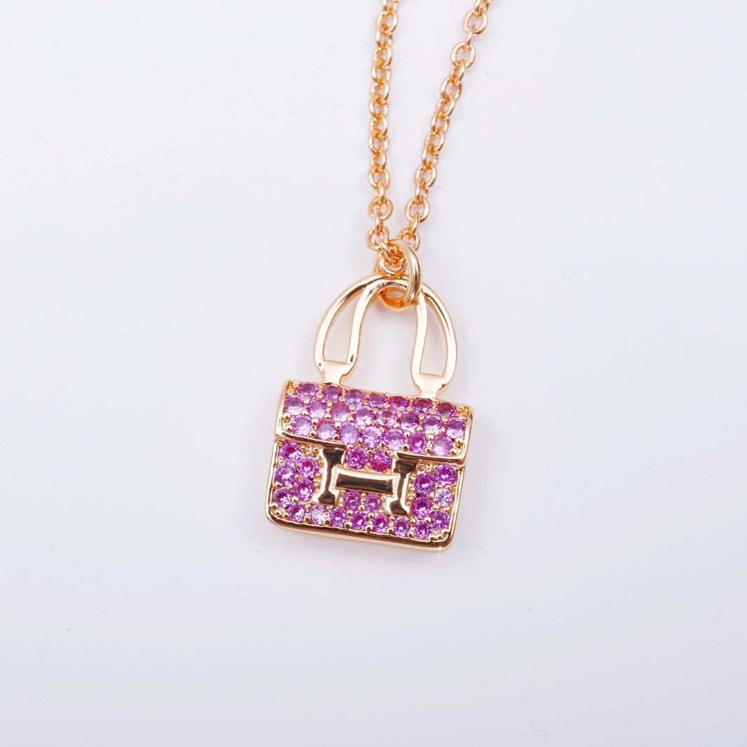 [Clover Jewelry]CONSTANCE PEDANT PURPLE DIAMOND NECKLACE