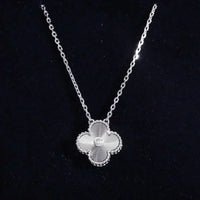 [Clover Jewelry]CLOVER  15MM DIAMOND LASER NECKLACE SILVER