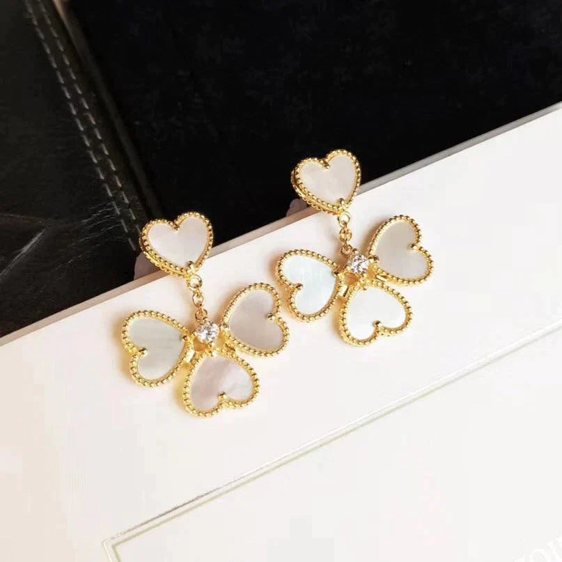 [Clover Jewelry]CLOVER SWEET WHITE MOP EARRINGS