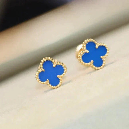 [Clover Jewelry]CLOVER MINI 9.5MM TURQUOISE EARRINGS