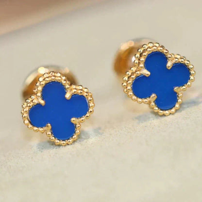[Clover Jewelry]CLOVER MINI 9.5MM TURQUOISE EARRINGS