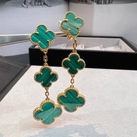 [Clover Jewelry]CLOVER MALACHITE 3 MOTIFS GOLD