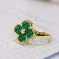 [Clover Jewelry]CLOVER MALACHITE RING GOLD DIAMOND