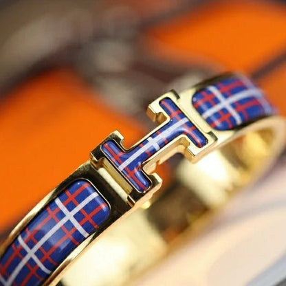 [Clover Jewelry]H TARTAN BRACELET 12MM