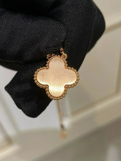 [Clover Jewelry]CLOVER 15MM DIAMOND RHODONITE NECKLACE