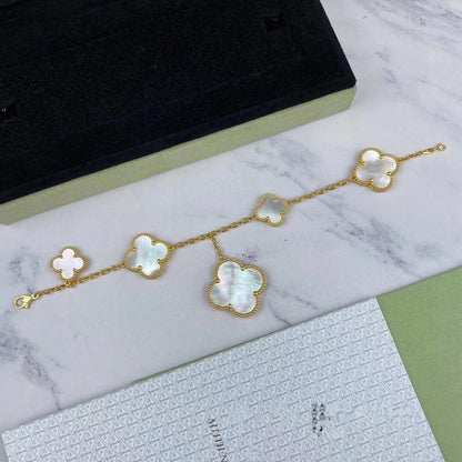 [Clover Jewelry]MAGIC CLOVER MOP GOLD BRACELET 5 MOTIFS