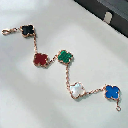 [Clover Jewelry]CLOVER 5 MOTIFS MULTICOLOR BRACELET