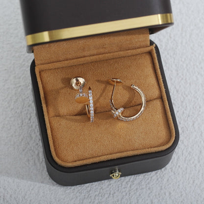 [Clover Jewelry]JUSTE EARRINGS 12.75MM PINK GOLD DIAMOND