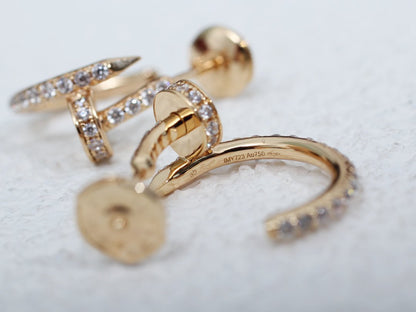 [Clover Jewelry]JUSTE EARRINGS 12.75MM PINK GOLD DIAMOND