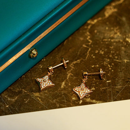 [Clover Jewelry]STAR DIAMONDS EARRINGS GOLD