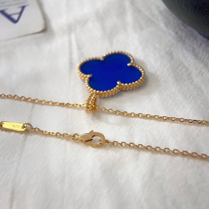 [Clover Jewelry]CLOVER 25MM NECKLACE TURQUOISE ROSE GOLD