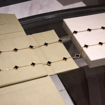 [Clover Jewelry]CLOVER 20 MOTIFS ONYX NECKLACE