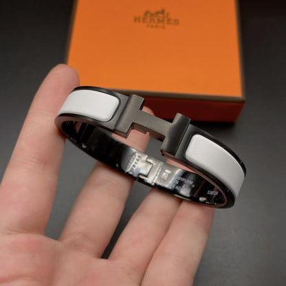[Clover Jewelry]H BRACELET 12MM BLACK WHITE CERAMIC