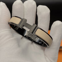[Clover Jewelry]H BRACELET 12MM BLACK BEIGE CERAMIC