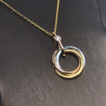 [Clover Jewelry]TRINITY  NECKLACE 1 DIAMOND
